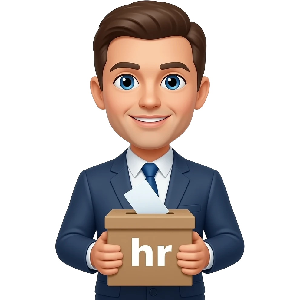 Маг с коробкой для голосования emoji