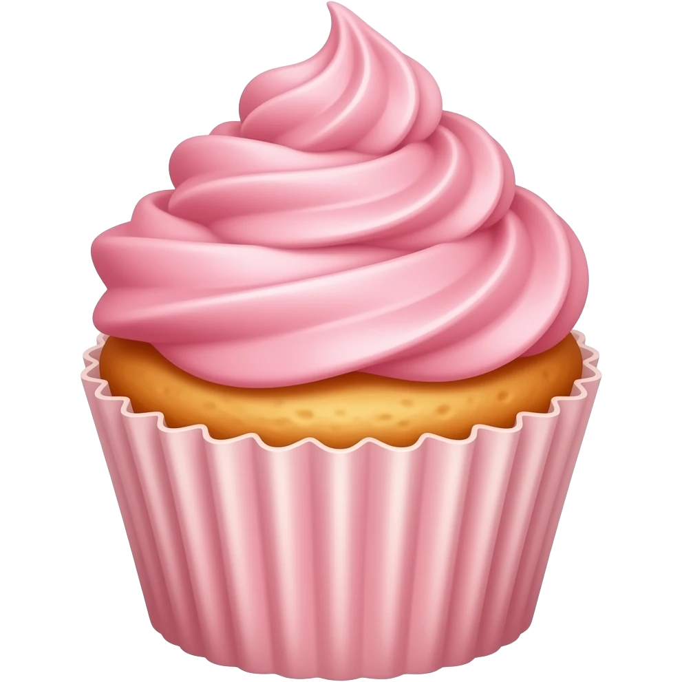 Cupcake with pink icing emoji