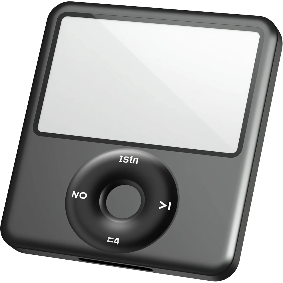 Ipod nano 3rd generation in a slanting position emoji