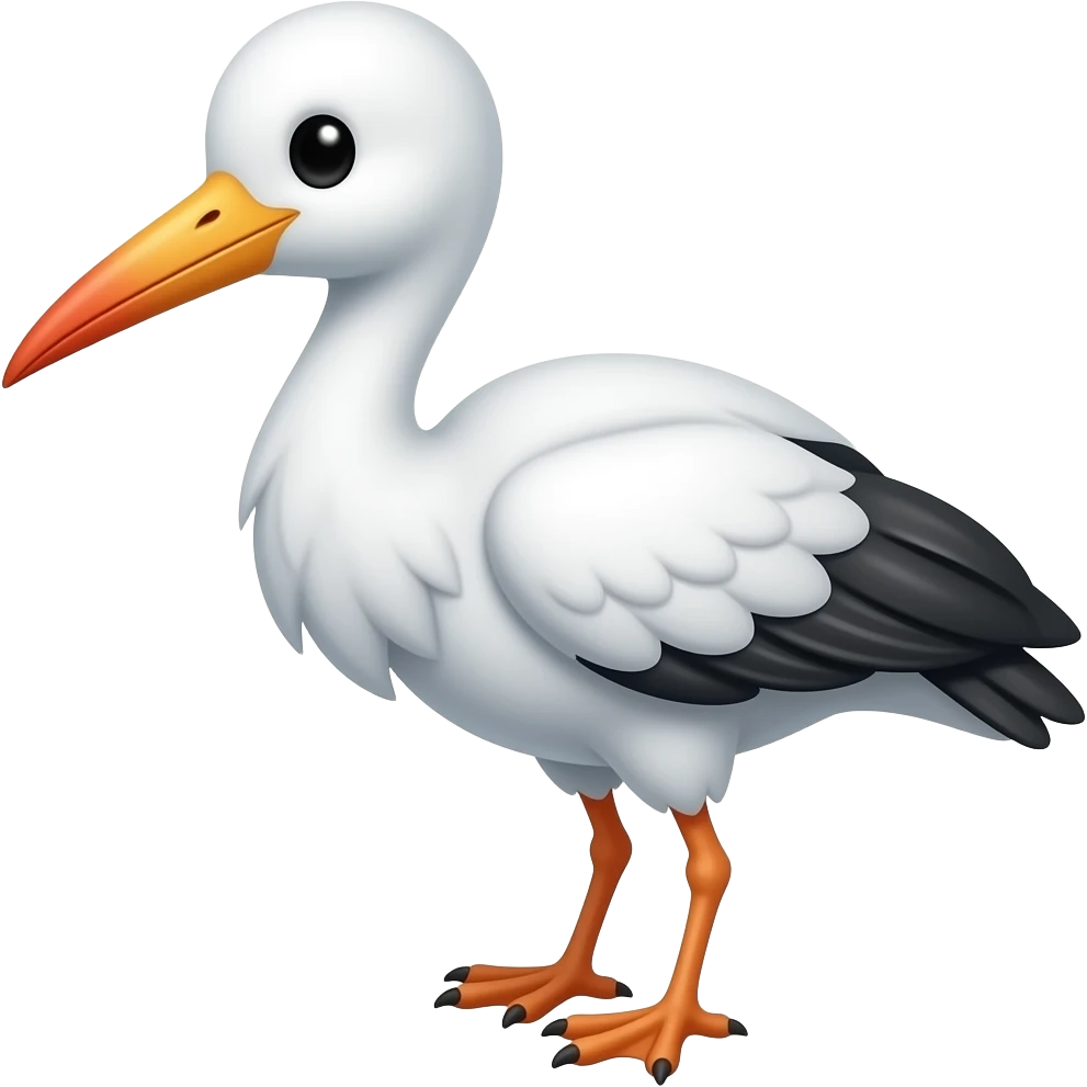 stork cuddly emoji