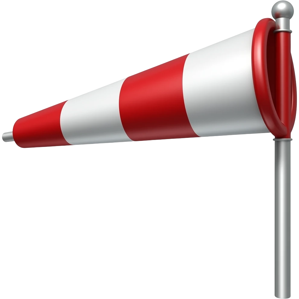 White Wind sock flag emoji