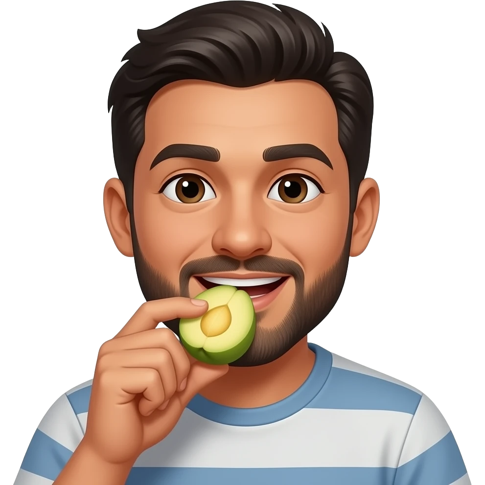 ayva yiyen adam emoji