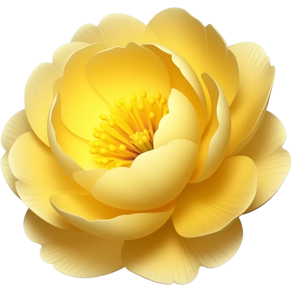glowing detailed golden blossom emoji