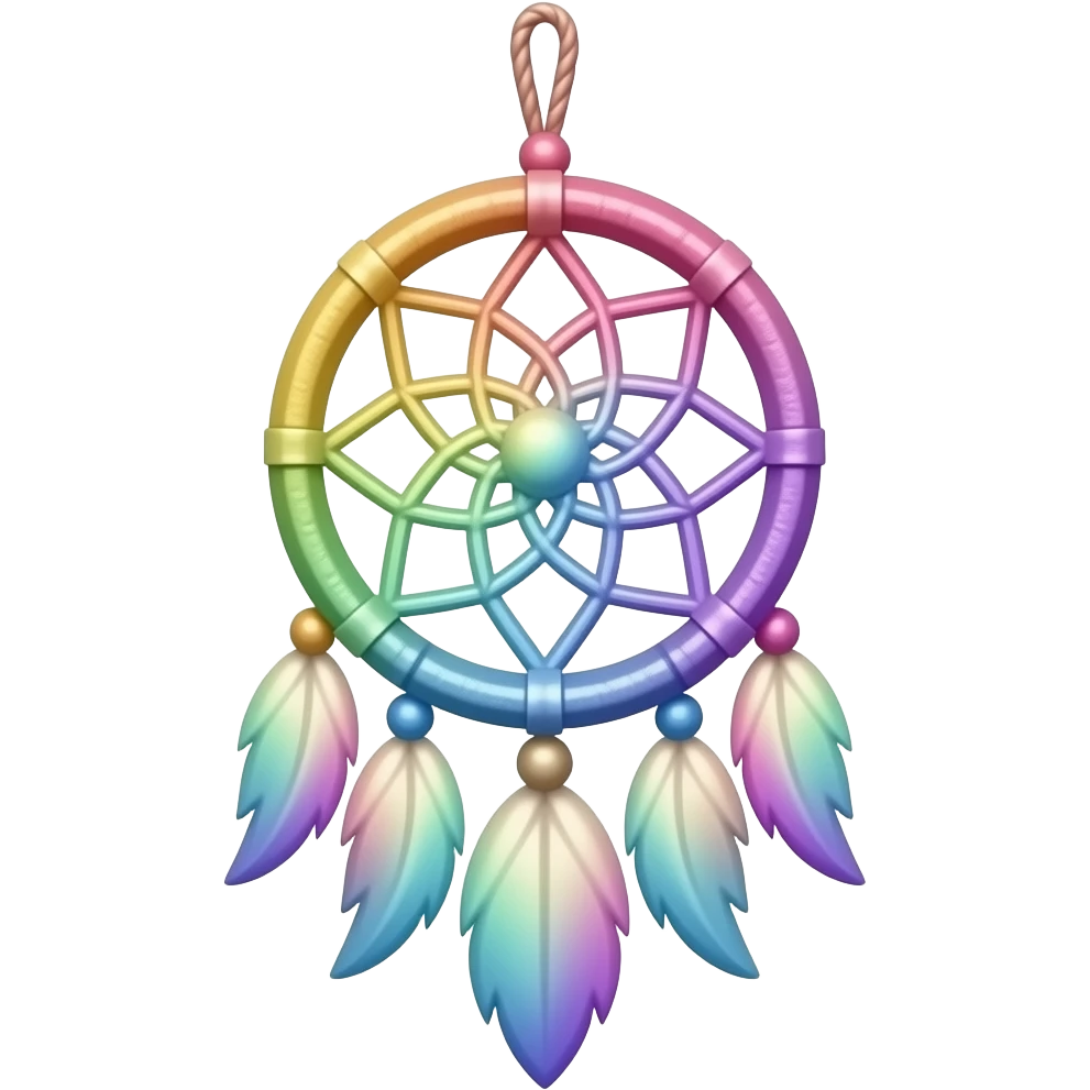 Pastel Rainbow-gradients-colored shiny sparkly glittery glossy smooth soft pretty aesthetic dreamcatcher emoji