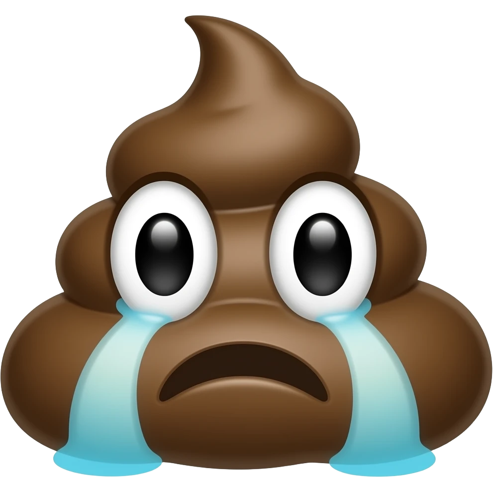Caca qui pleur emoji | AI Emoji Generator