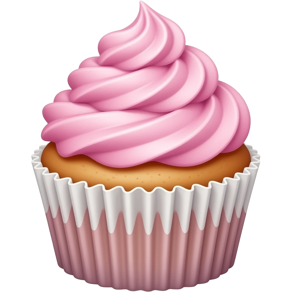 Cupcake with pink icing emoji