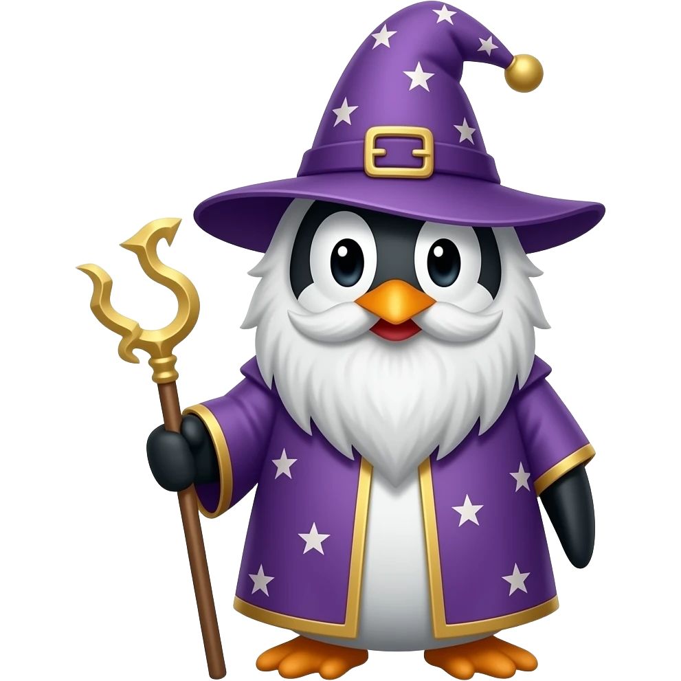 Penguin Wizard emoji