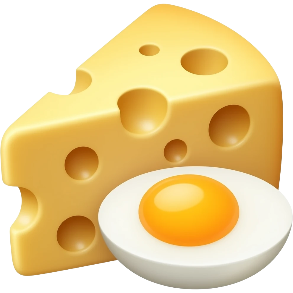 cheese and eggs emoji