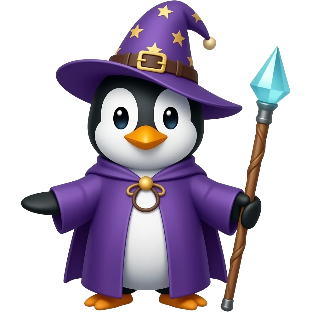 Penguin Wizard emoji