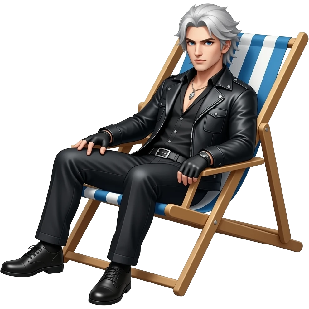 Make it that one chair that Virgil from devil May cry was sitting in in the mean the lawn chair emoji