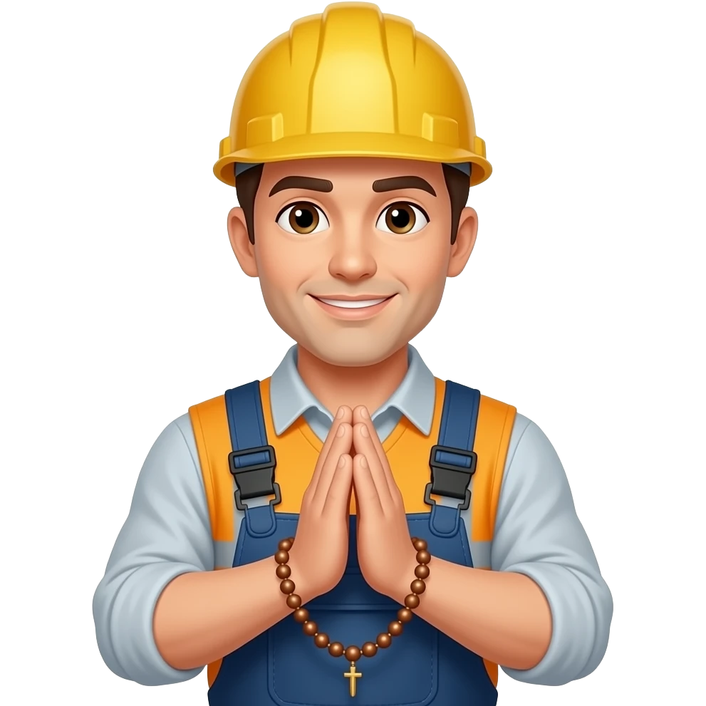 👨🏻‍🏭📿 emoji