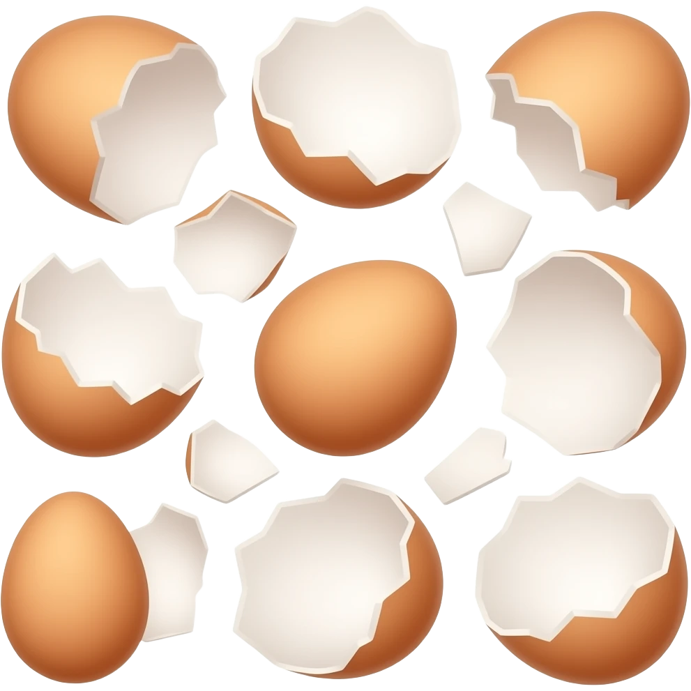 scattered eggshells emoji