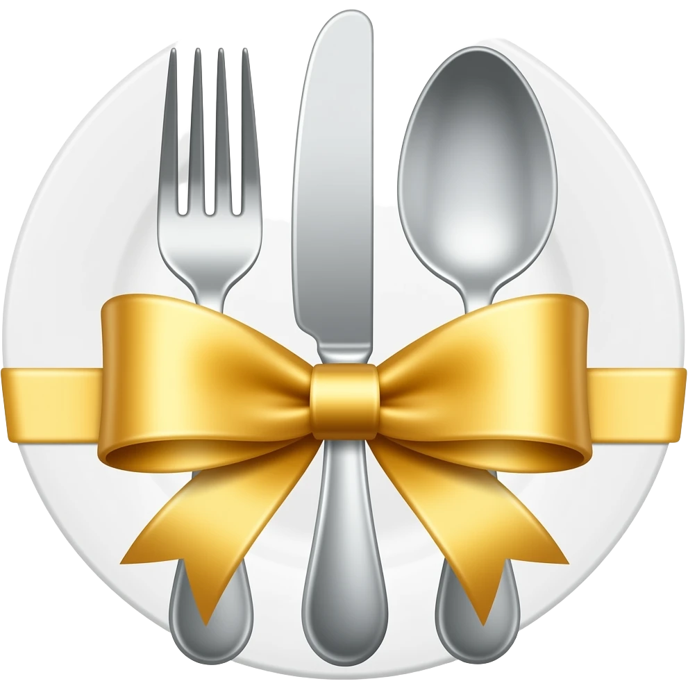 silverware with bow emoji