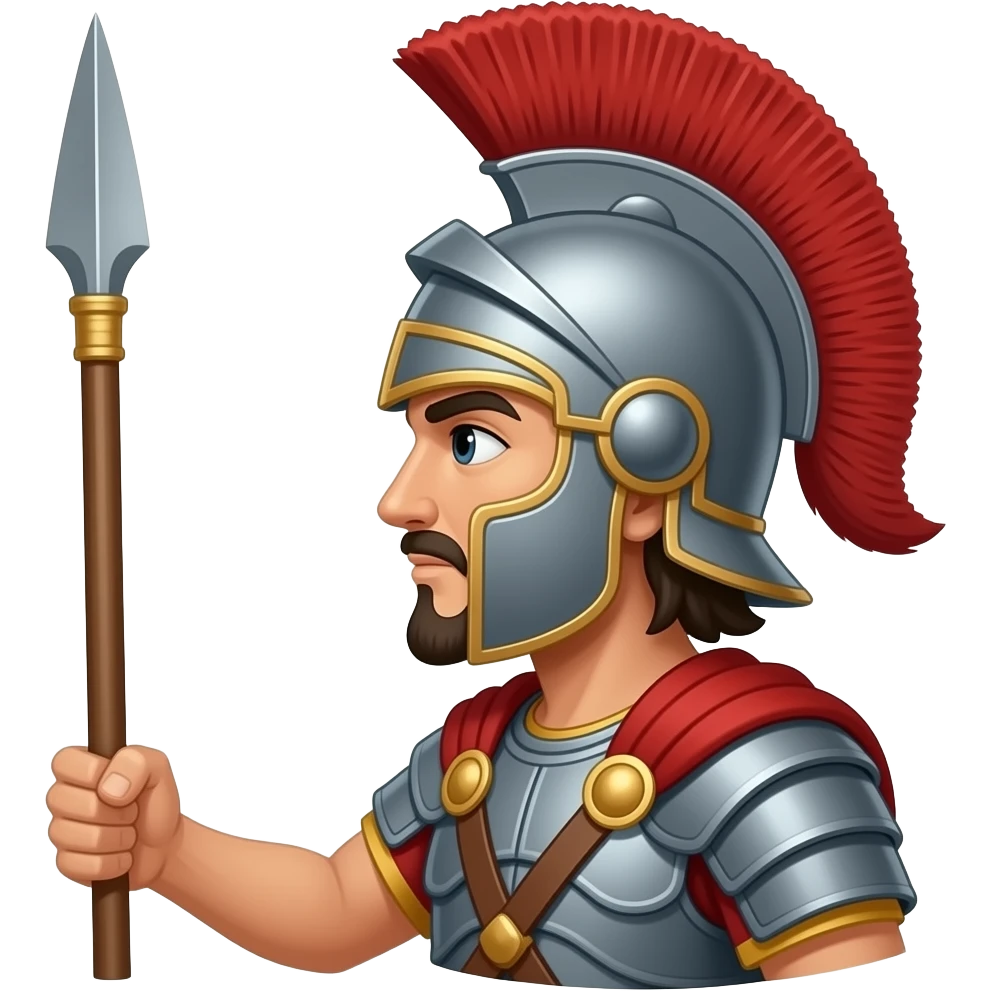 سرباز هخامنشی نیزه به دست از نیم رخ emoji