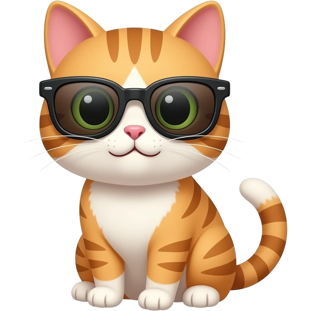 Cat wearing sunglasses emoji