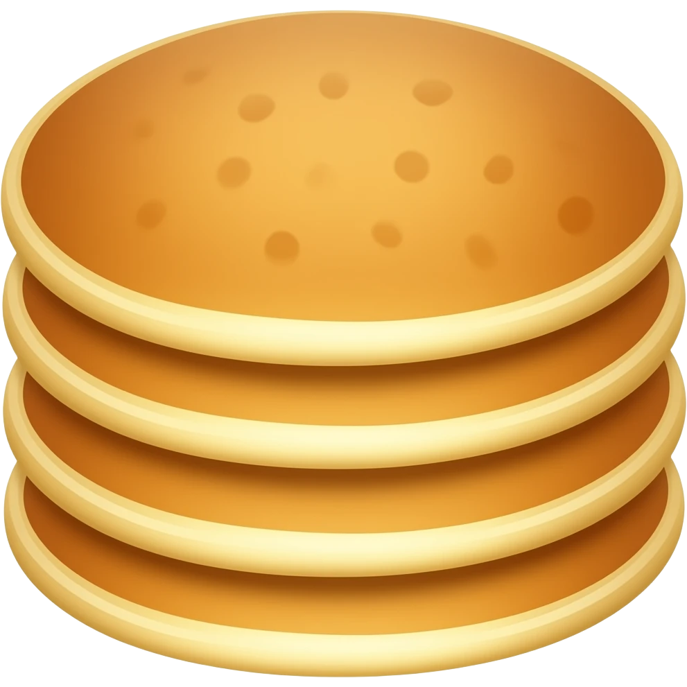 Golden brown pancakes , crispy surface emoji