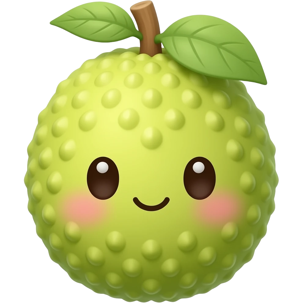 Kawaii breadfruit emoji