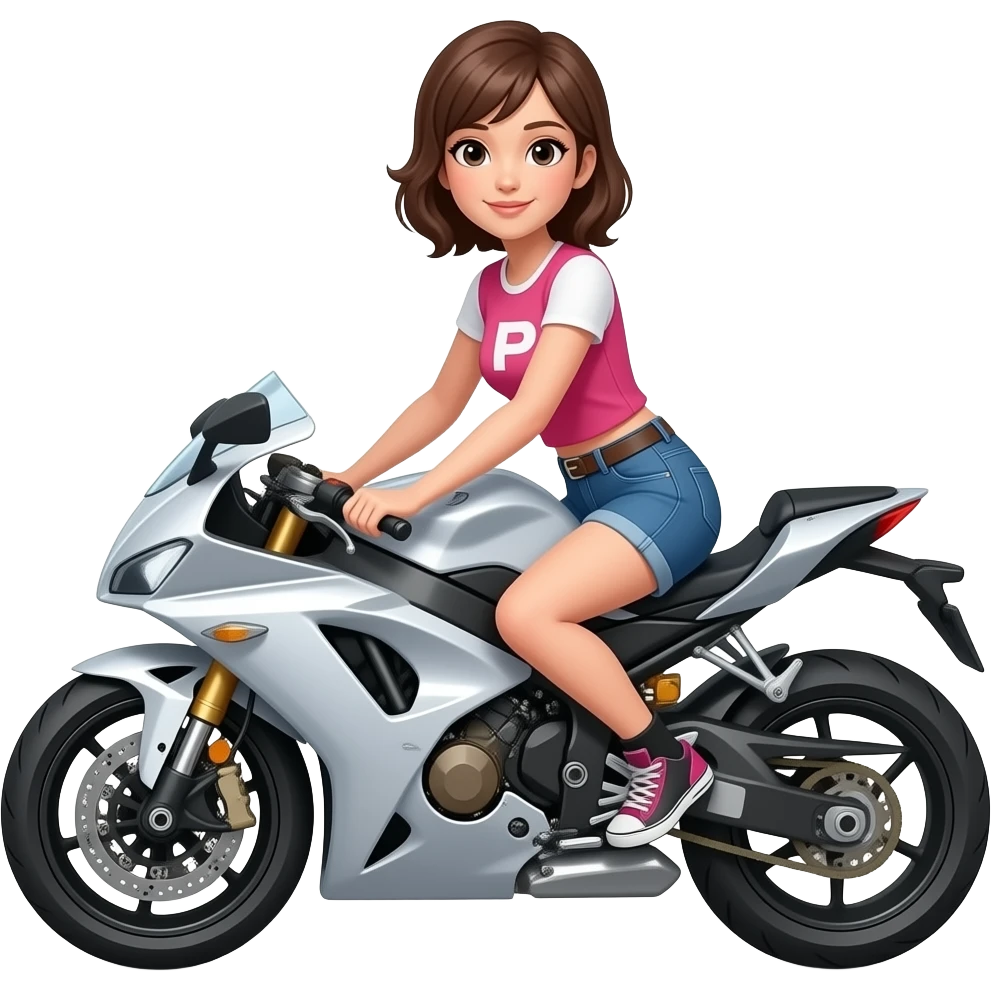 Chava en moto emoji