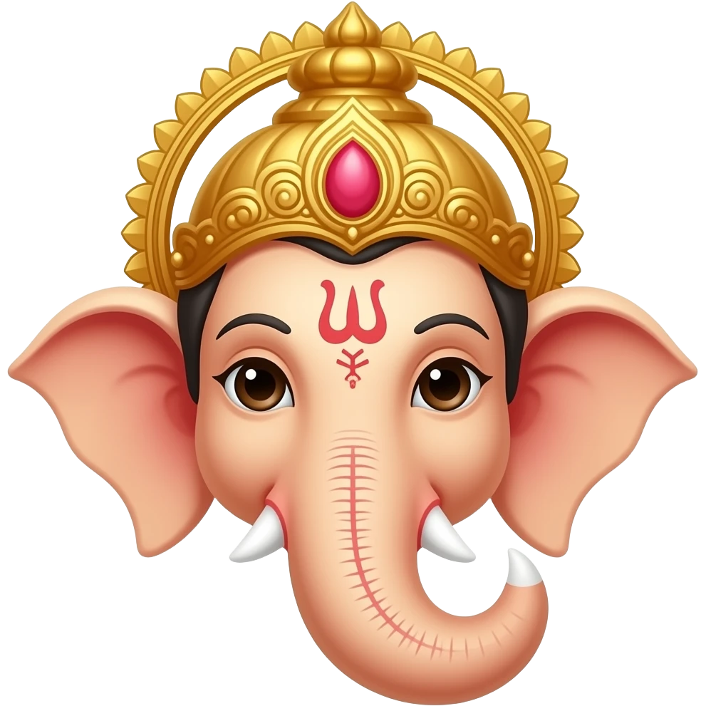 Justt ganesha god emoji without eyes and detailing emoji