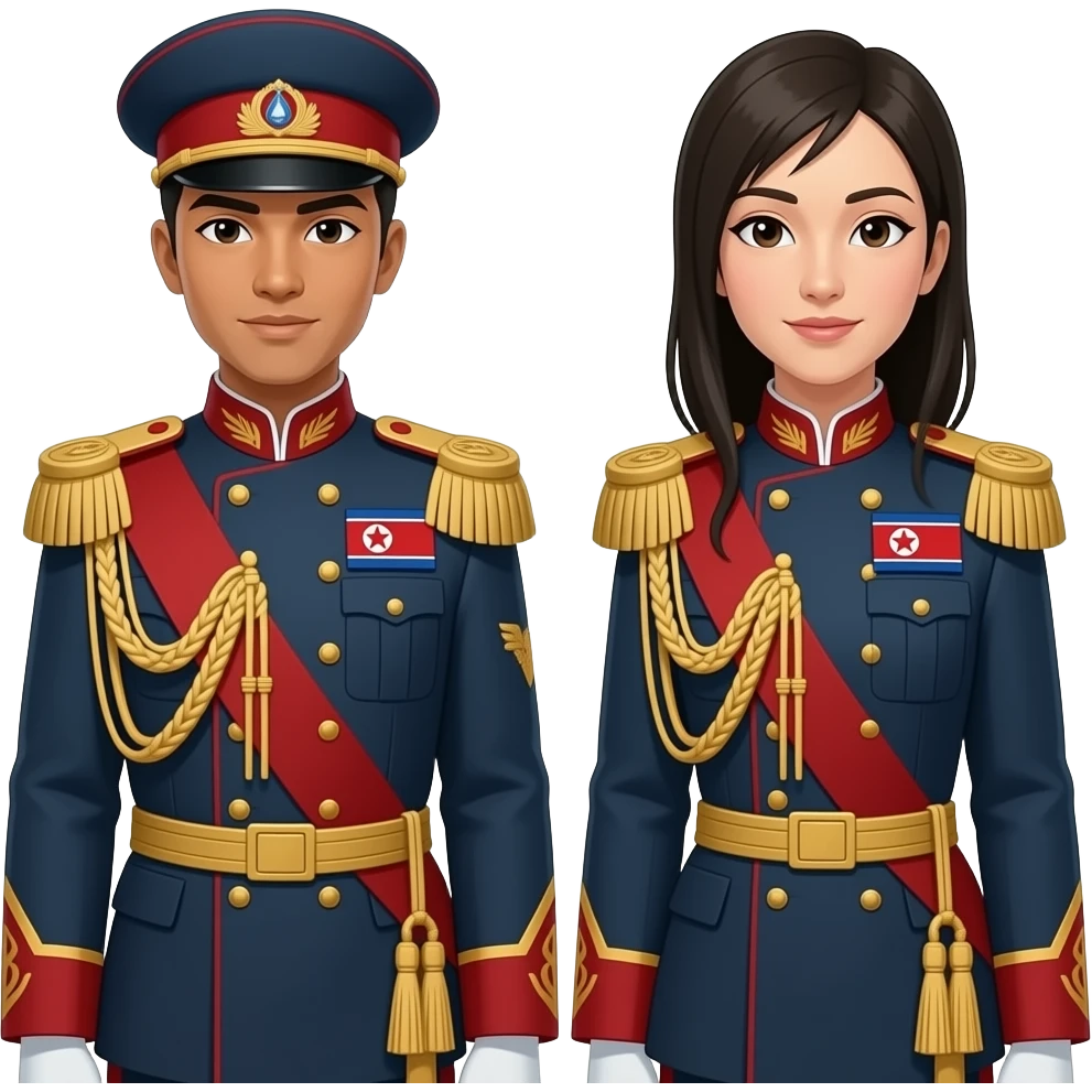 Korra and Asami from the legend of korra botth turned out as dictator of Northern Korea emoji