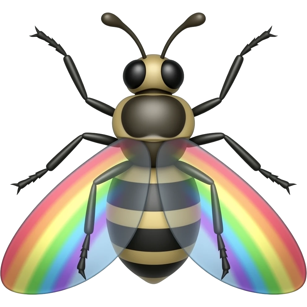 dainty rainbow firefly emoji