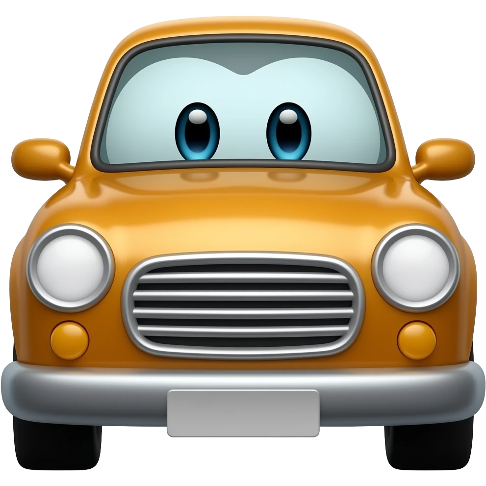 car with face emoji