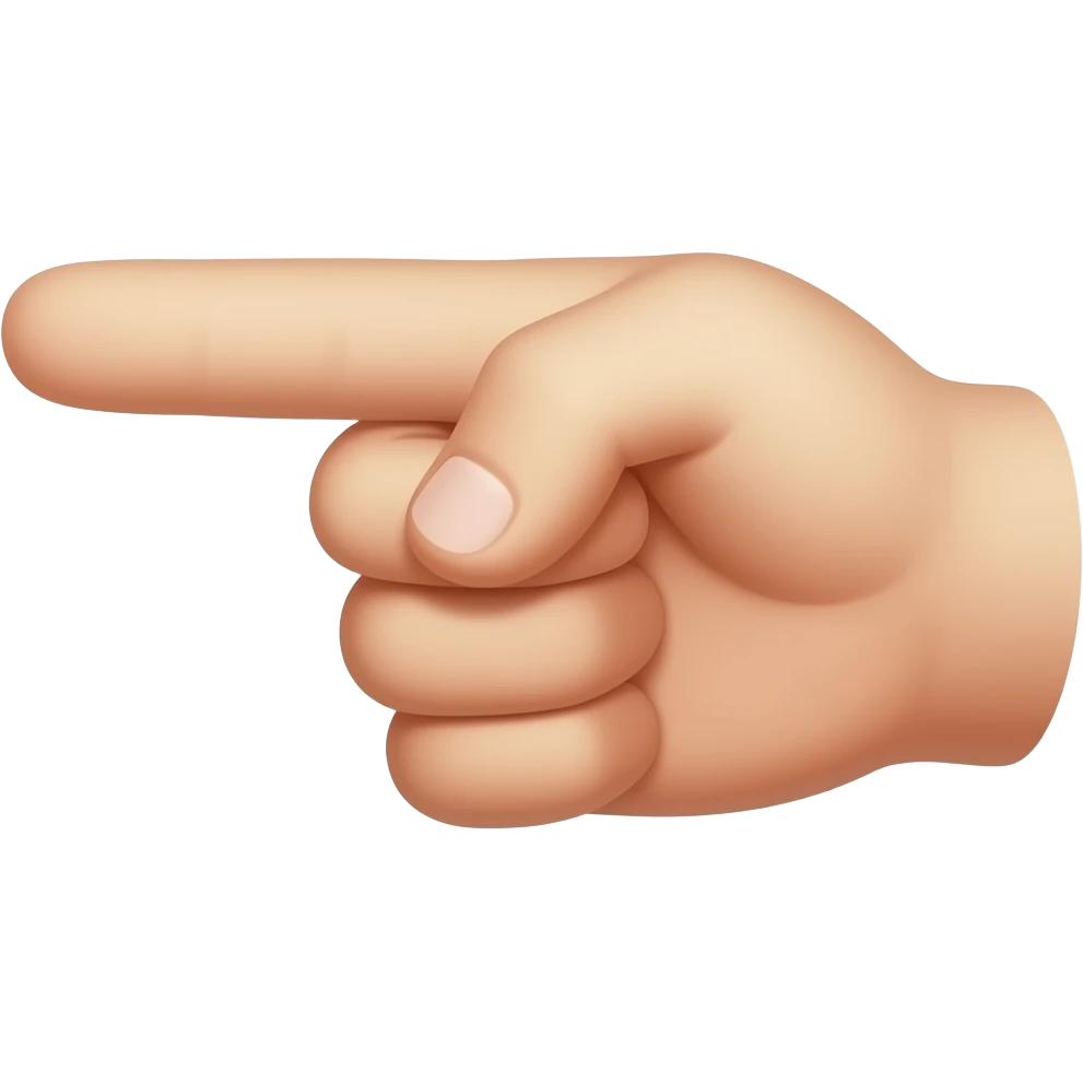 Finger pointing left emoji
