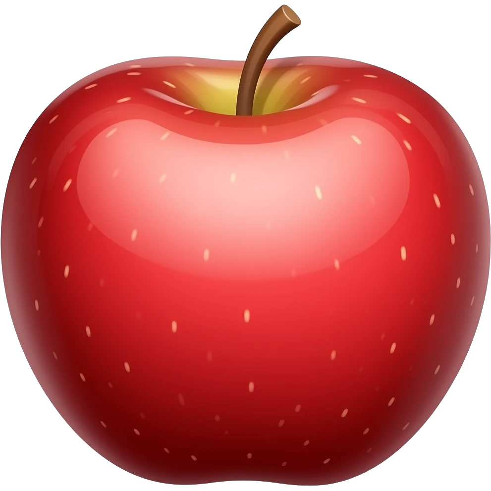 a red apple, photorealistic emoji