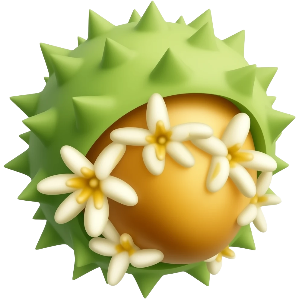 нарисуй цветы каштана emoji