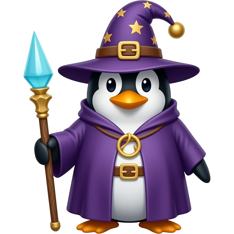 Penguin Wizard emoji