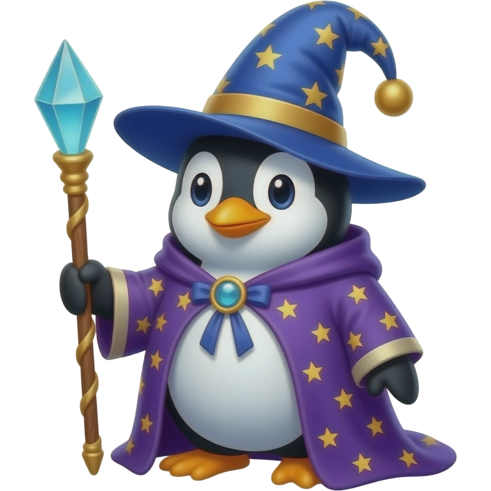 Penguin Wizard emoji