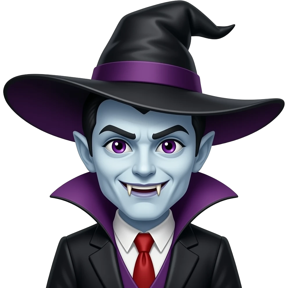 vampire with witch hat emoji