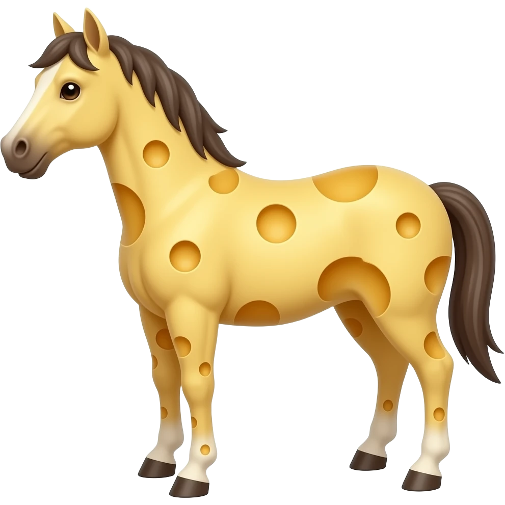 A horse that looks like cheese emoji