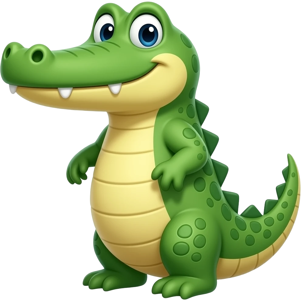 make a cartoon crocodile emoji