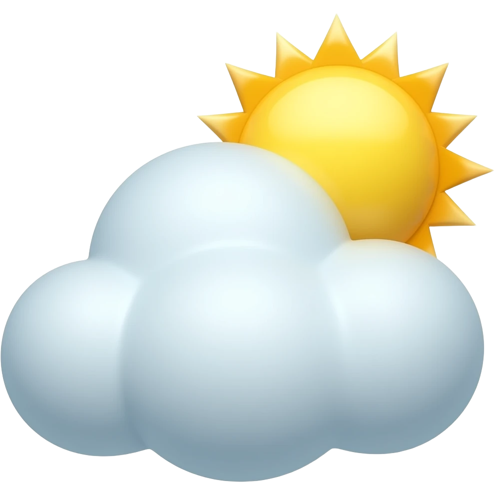 Nuvoletta e sole emoji