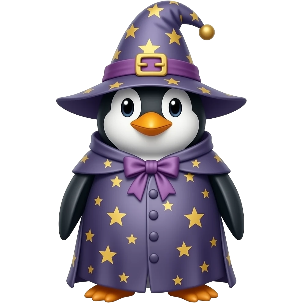 Penguin Wizard emoji
