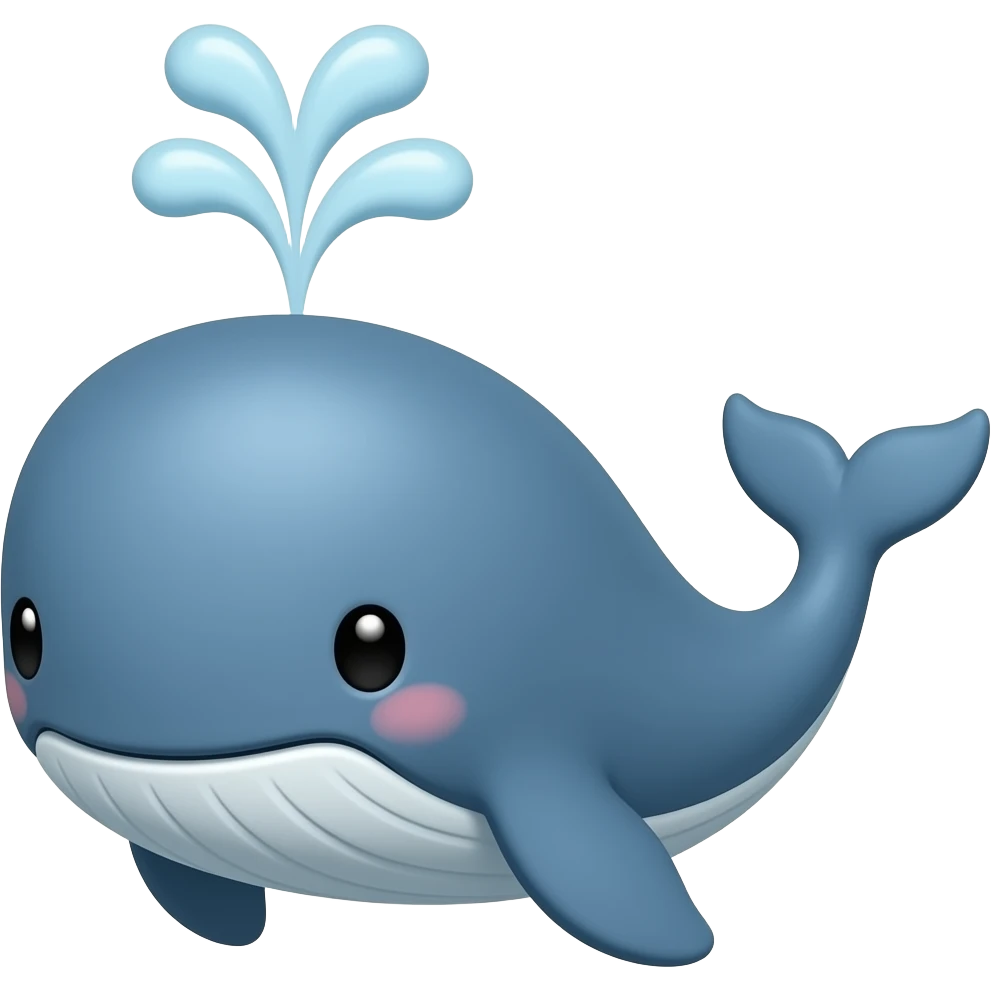 Cartoon whale emoji