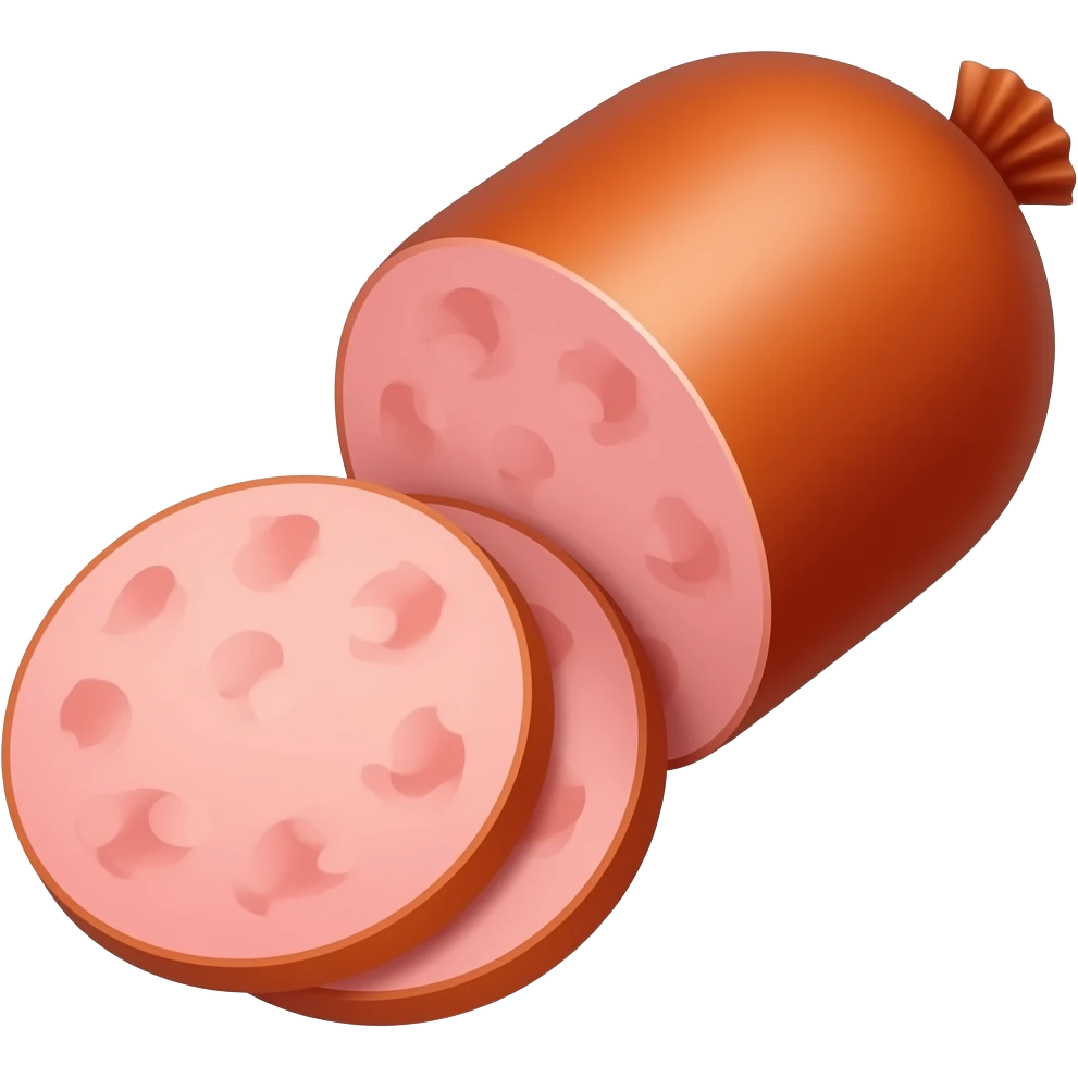 Разрезанная колбаса emoji