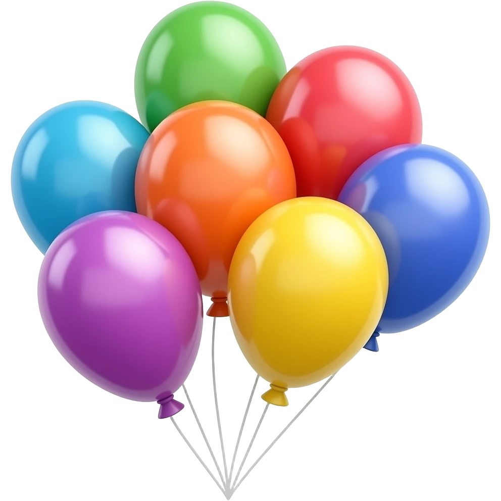 colorful balloons emoji
