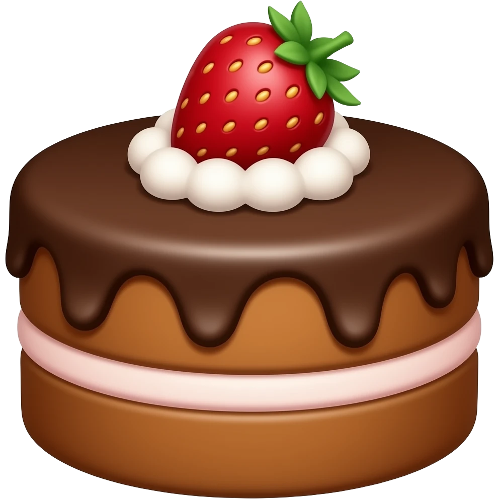 schoko erdbeere cake emoji