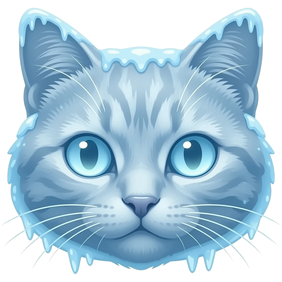 frozen cat head emoji