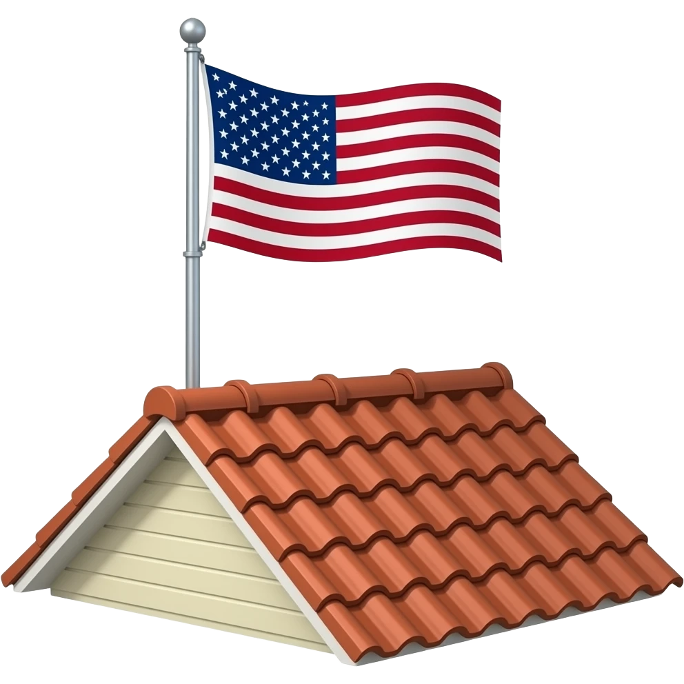 Крыша американский флаг emoji