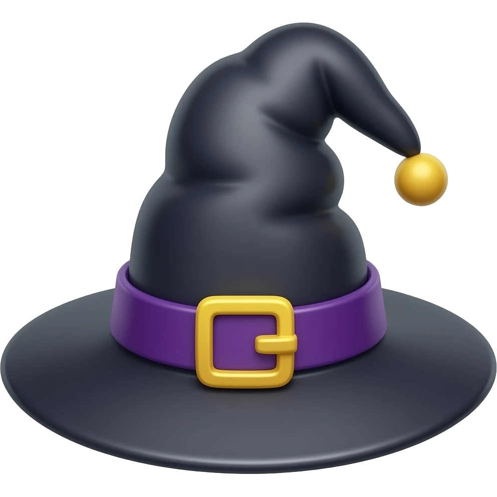 dark cursed Witch Hat emoji