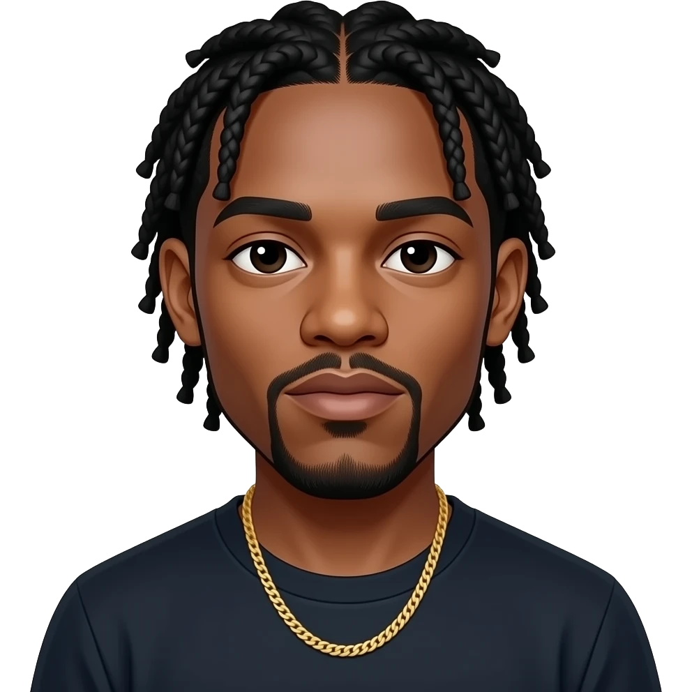 kendrick lamar with braids emoji