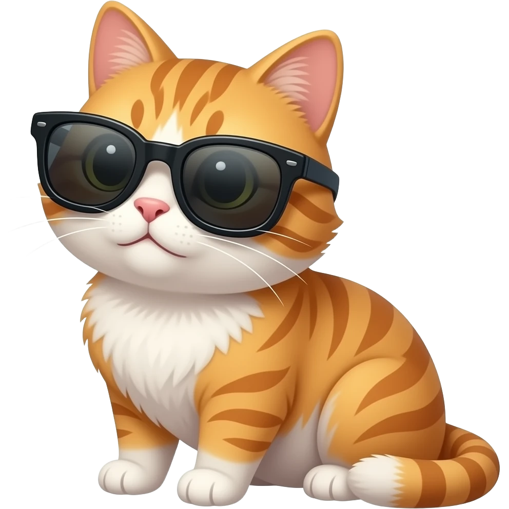 Cat wearing sunglasses emoji