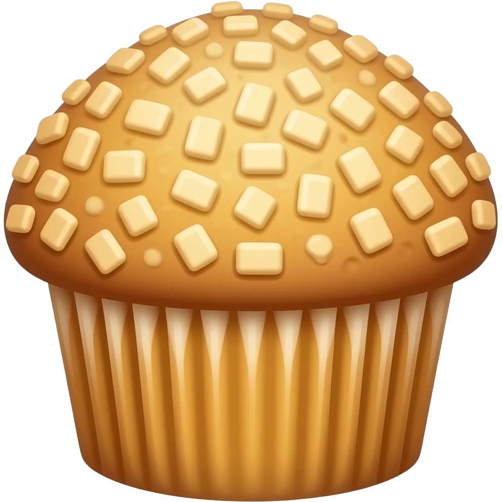 Carrot muffin with streusel topping emoji