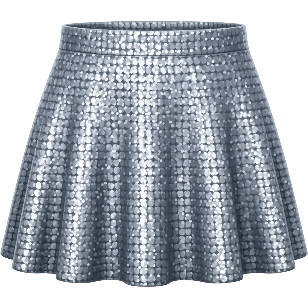 sparkly skirt short emoji