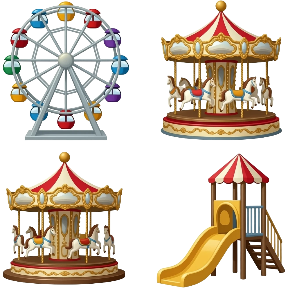 Combinaison 🎡🎠🛝 emoji