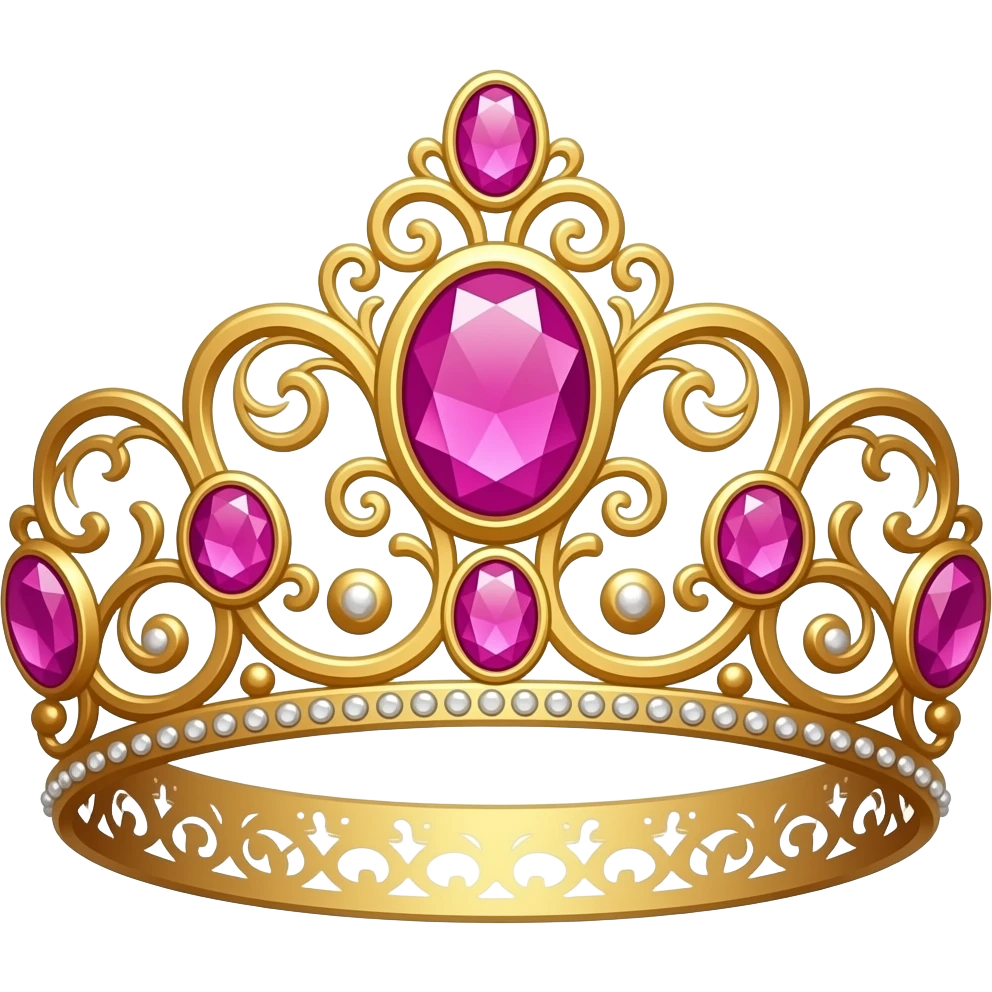 pink princess crown emoji