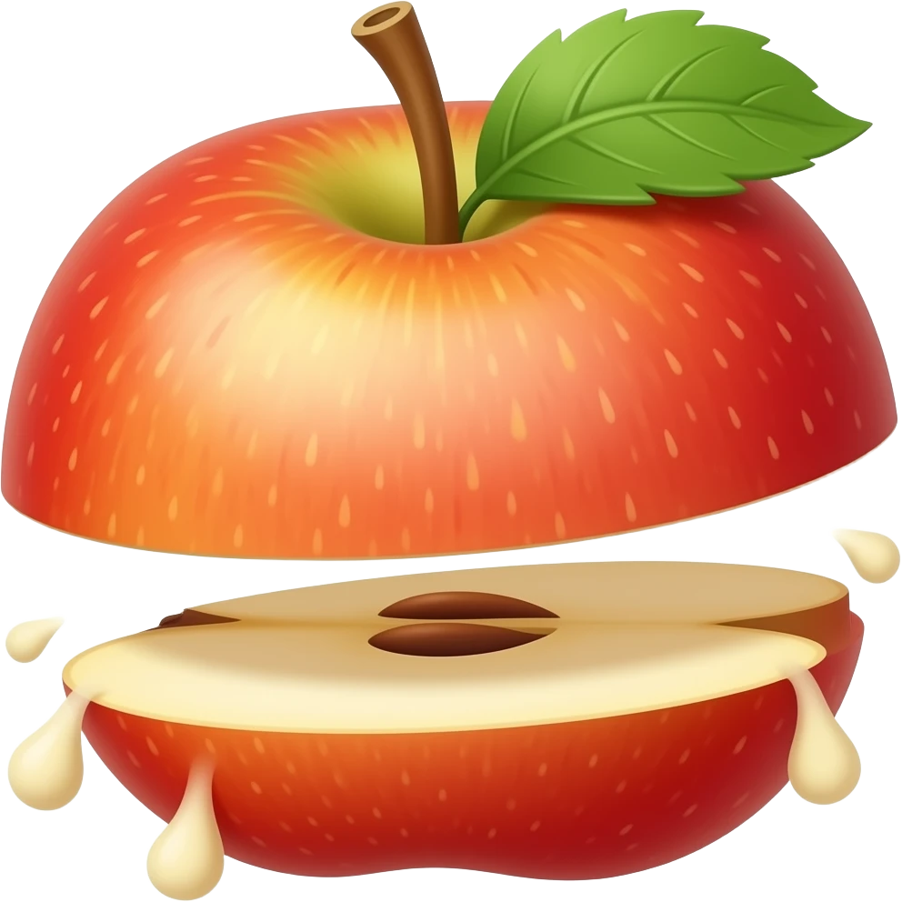 Apple falling emoji